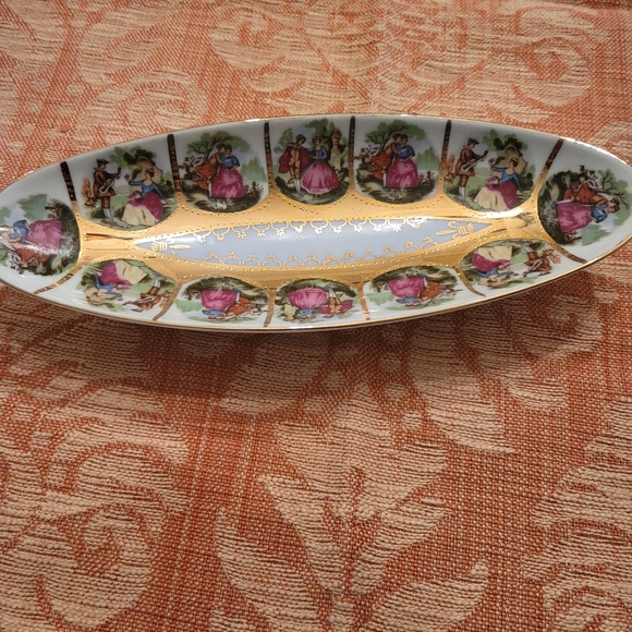 Vintage Victorian style dish / trinket gold Arnant Creations Japan 11102 - Picture 9 of 10